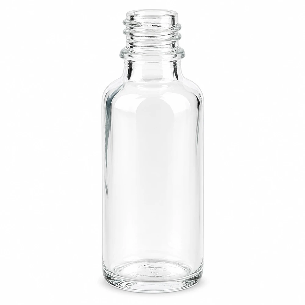 30 ml klar apoteksflaska ApoGlas tillverkad av högkvalitativt glas för läkemedel och tinkturer
