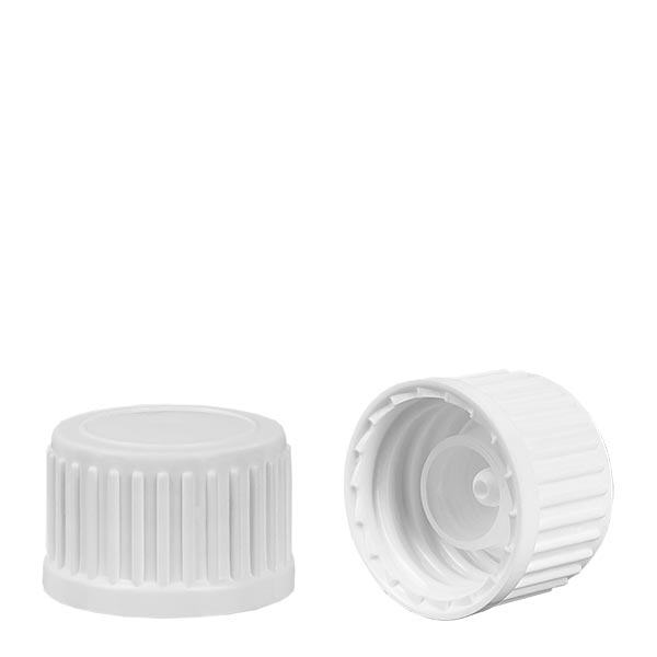 Skruvlock med globule hällring vit 18mm standard Skruvlock med globule hällring vit 18mm standard