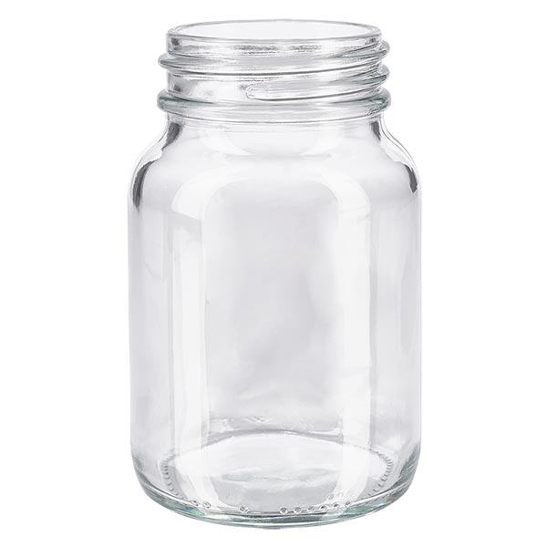 250ml flaska med bred hals, klarglas