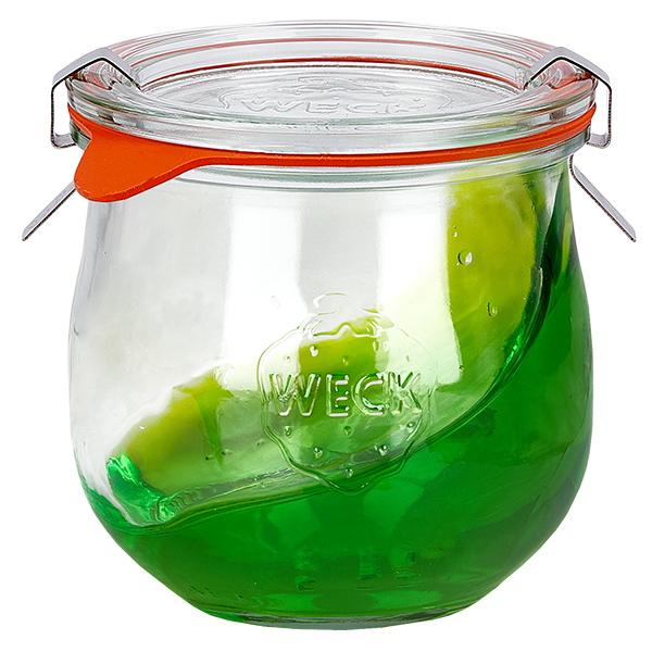 Set med 24 Weck-burkar 370ml tulpanburk med 24 glaslock, 24 Set med 24 Weck-burkar 370ml tulpanburk med 24 glaslock, 24