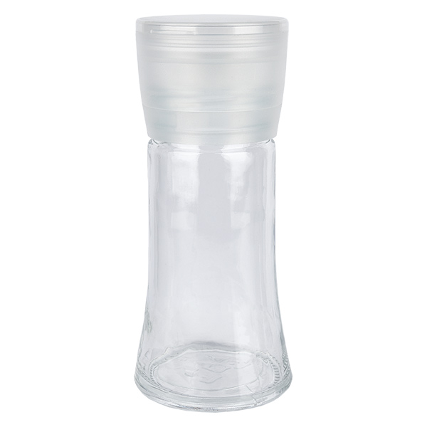 Kryddburk i klart glas, 95 ml, med kvarn, keramik, transparent Kryddburk i klart glas, 95 ml, med kvarn, keramik, transparent