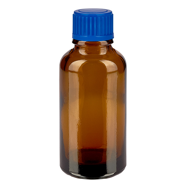 30ml flaska 11mm skruvkork blå standard BrownLine UT18/30