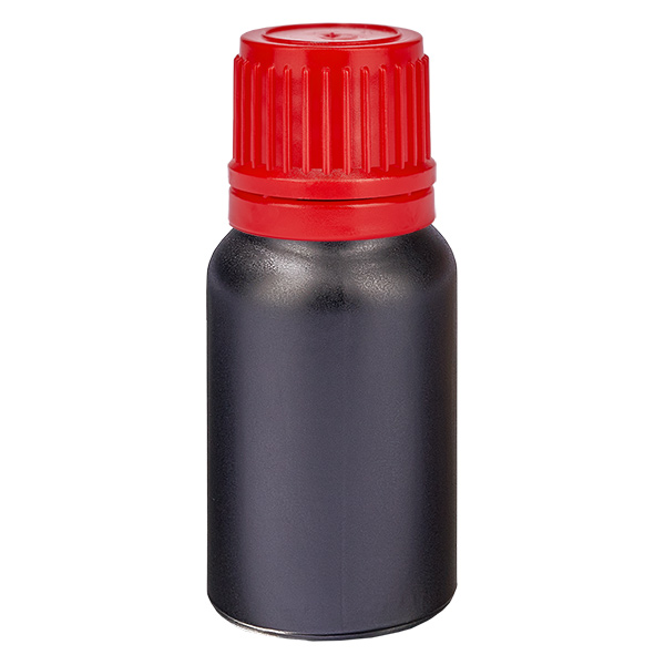 10ml flaska 11mm skruvkork röd manipulationsskyddad kork BlackLine UT18/10 10ml flaska 11mm skruvkork röd manipulationsskyddad kork BlackLine UT18/10
