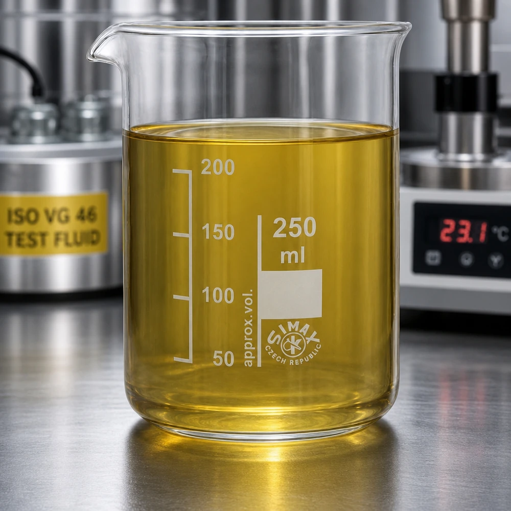 Bägare 250ml borosilikatglas, låg form Laboratoriebägare 250ml med gyllengul testvätska tillverkad av transparent borosilikatglas i låg design