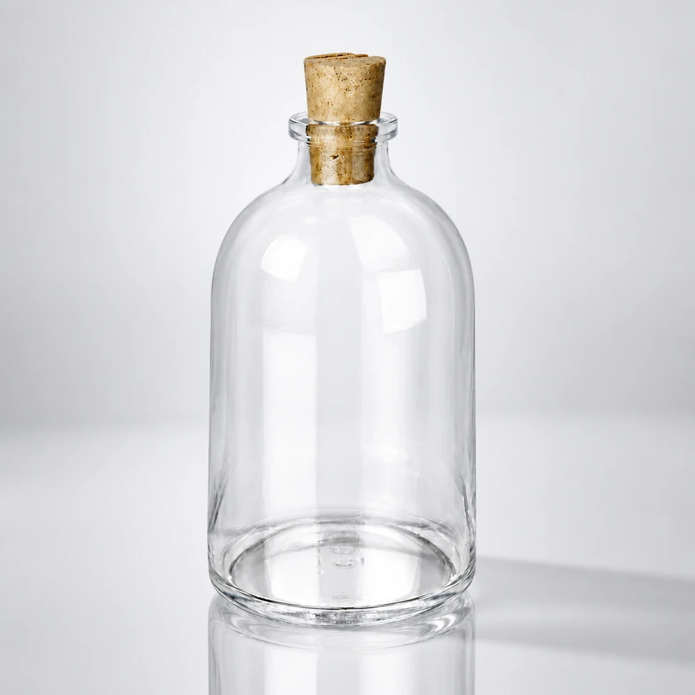 Klarglasflaska 100ml med kork 11/14mm Vintage Glasflasche 100ml mit Korkstopfen 11/14mm für Deko und Aufbewahrung