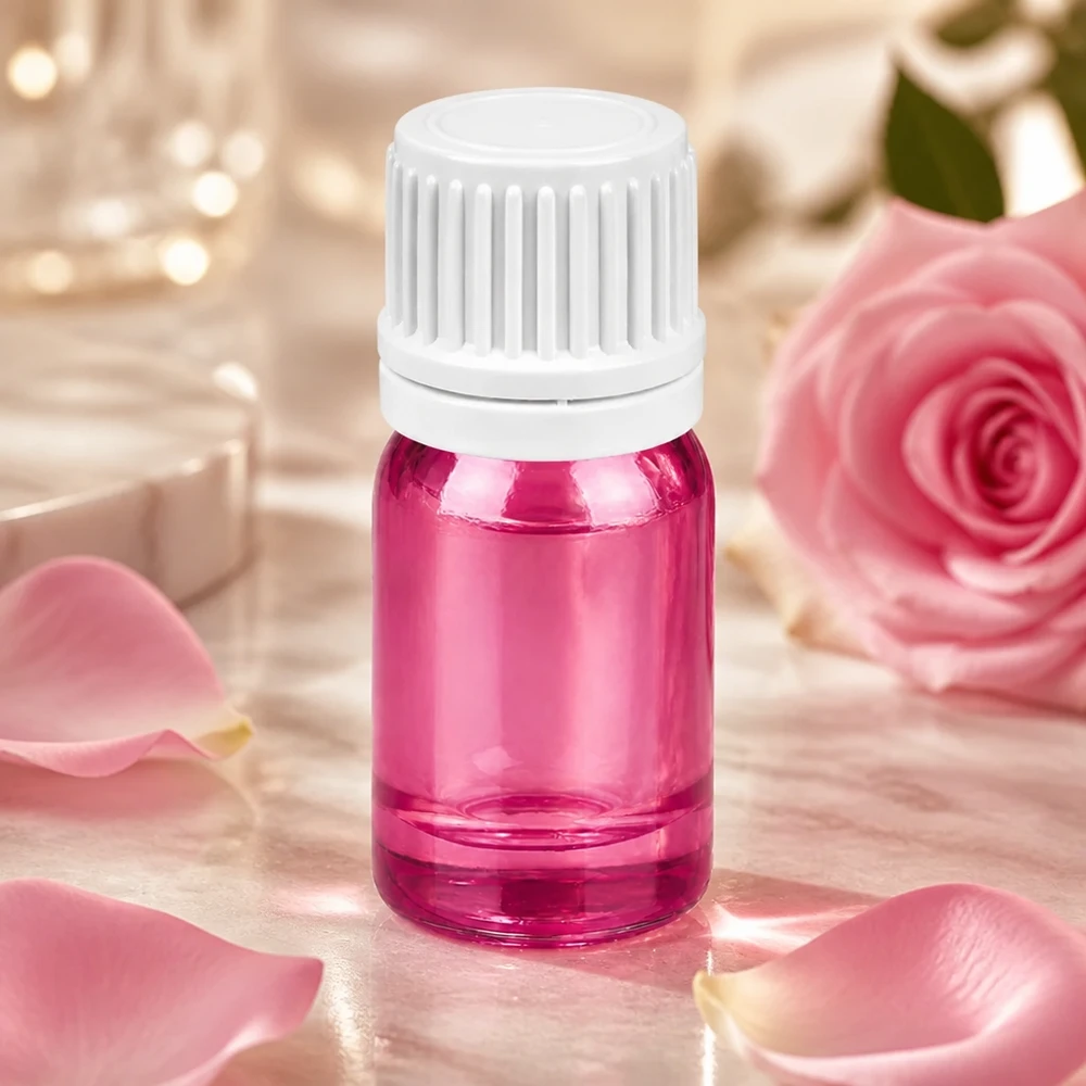 5ml droppflaska 0,7mm vit Originality skruvkork PurpleLine UT18/5 5ml droppflaska PurpleLine vit OV UT18/5 för kosmetika och eteriska oljor 120 tecken