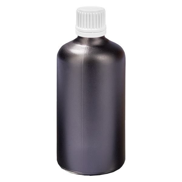 100 ml Droppflaska 0,7 mm vit med säkerhetsförslutning BlackLine UT18/100