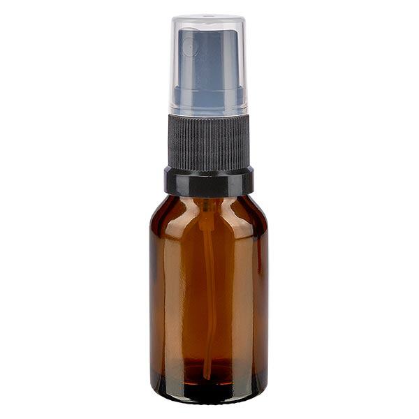 Apoteksflaska brun 30ml spraytopp svart Apoteksflaska brun 30ml spraytopp svart
