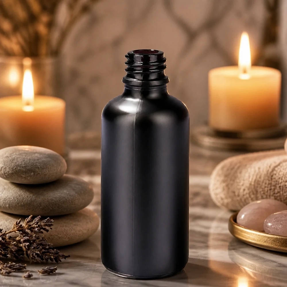 50 ml apoteksflaska BlackLine UT18/50 UNiTWIST i kompakt storlek för aromaterapi och wellness