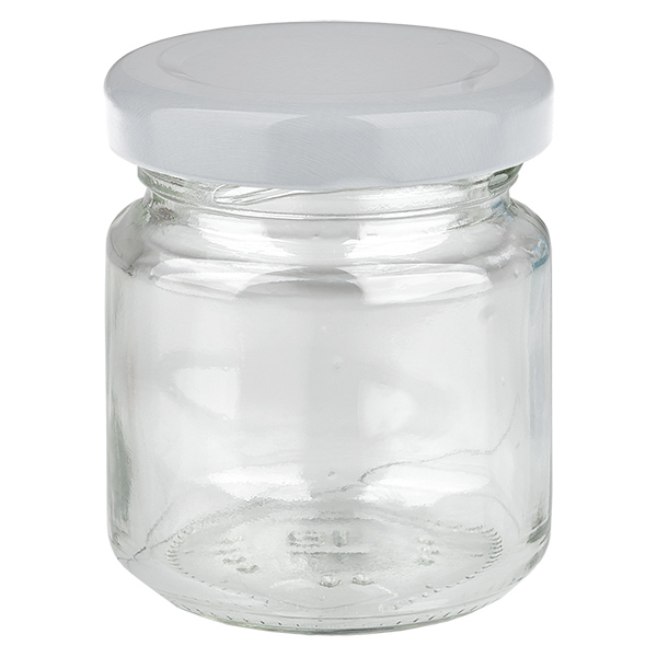 Rund burk 53 ml med lock BasicSeal vit UNiTWIST