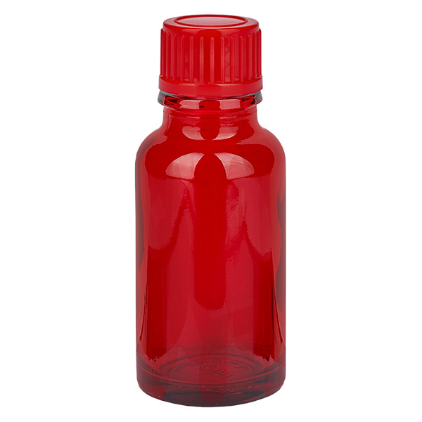 20ml flaska 11mm skruvkork röd standard RedLine UT18/20