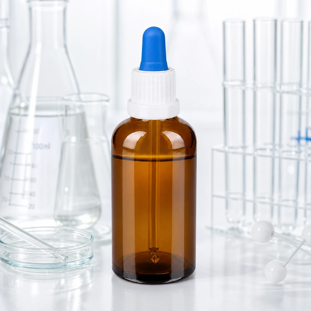 50 ml pipettflaska av laboratoriekvalitet med UT18-gänga för exakt vätskedosering