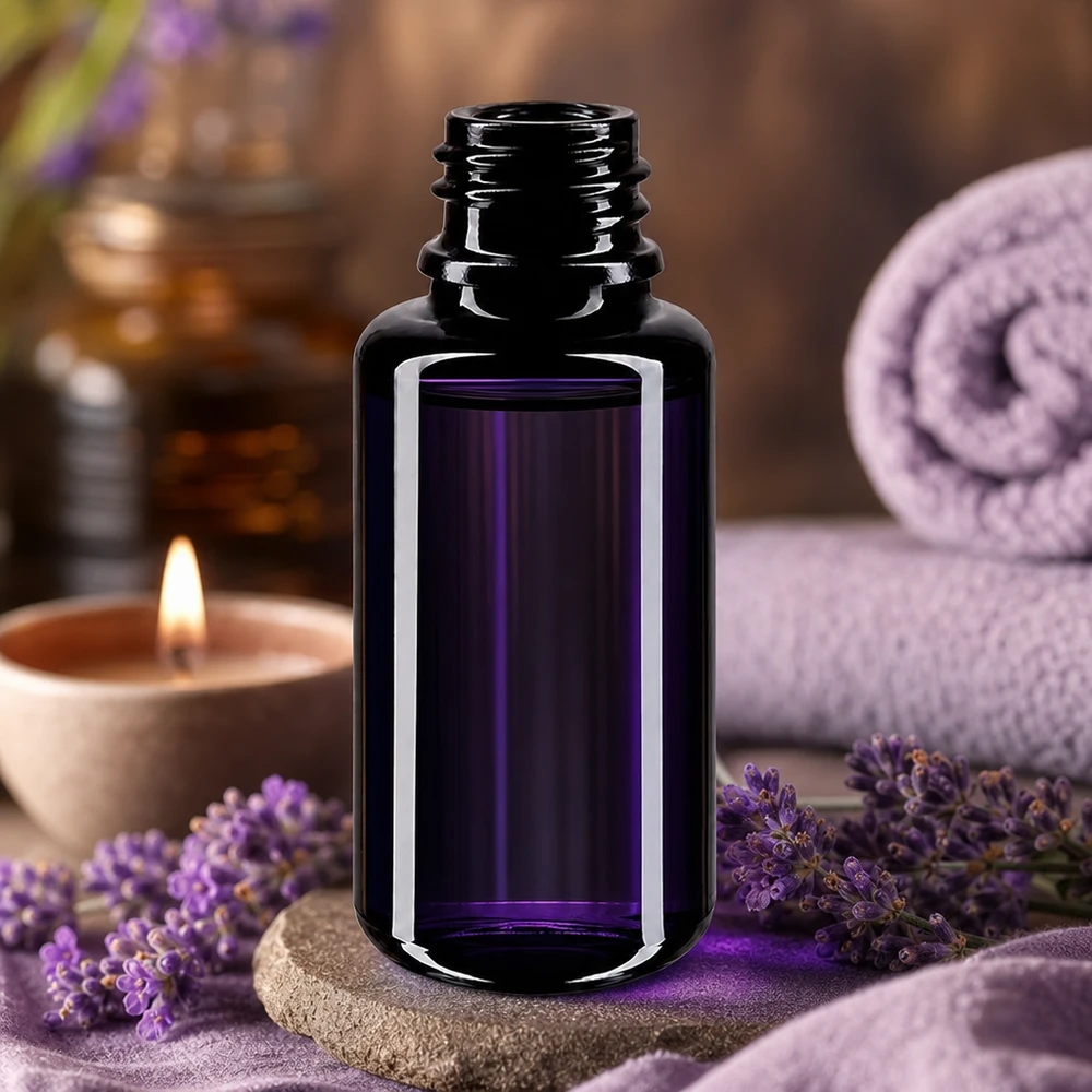 Violett glasflaska 20ml DIN 18 (Mironglas) Premium Miron violett glasflaska 20ml skyddar ingredienser från skadligt ljus