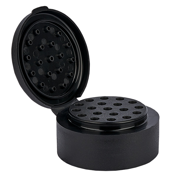 Lock till salt- och kryddburk med ströinsats svart Lock till salt- och kryddburk med ströinsats svart