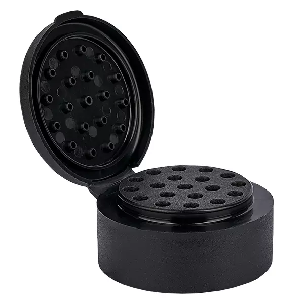 Lock till salt- och kryddburk med ströinsats svart Lock till salt- och kryddburk med ströinsats svart