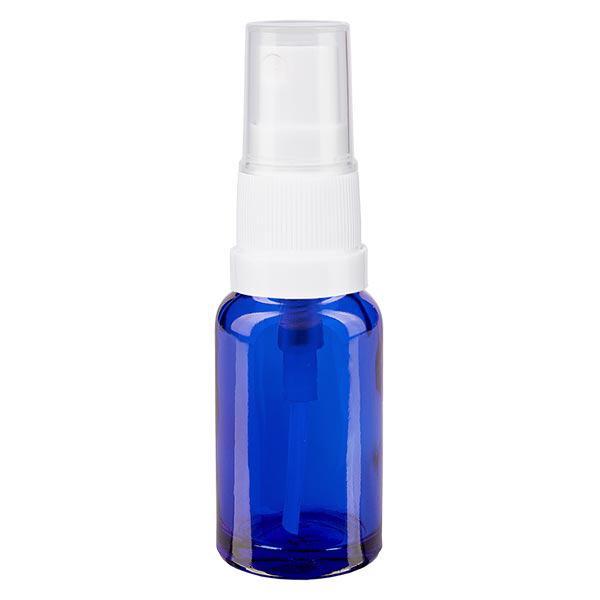 Apoteksflaska blå 10ml spray topp vit Apoteksflaska blå 10ml spray topp vit