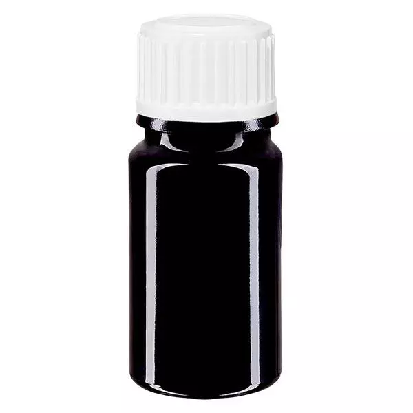 Apoteksflaska violett 5ml dropplock vit 0,8mm standard Apoteksflaska violett 5ml dropplock vit 0,8mm standard