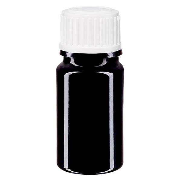 Apoteksflaska violett 5ml dropplock vit 0,8mm standard Apoteksflaska violett 5ml dropplock vit 0,8mm standard