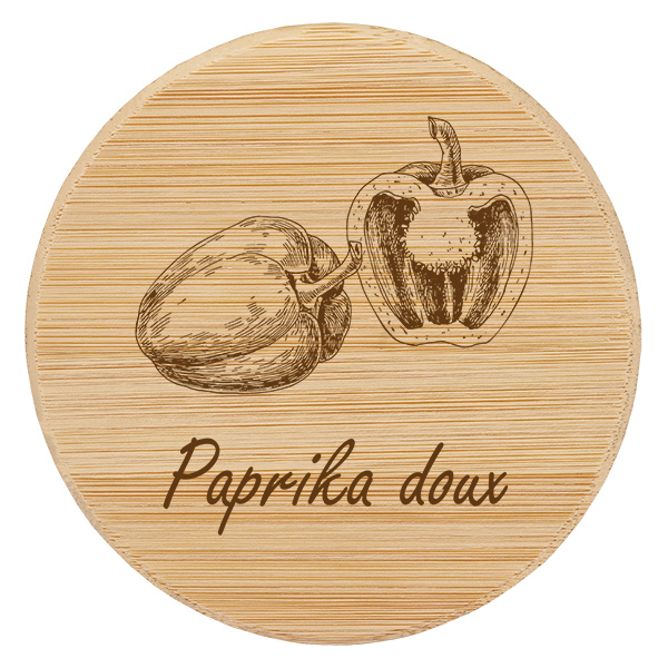 Couvercle en bois "Paprika doux" pour WECK RR60