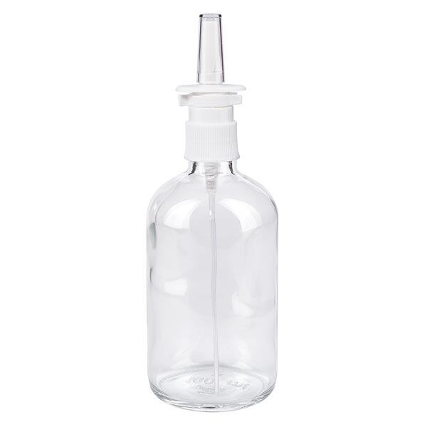 Apoteksflaska klar 100ml nässpray vit standard Apoteksflaska klar 100ml nässpray vit standard