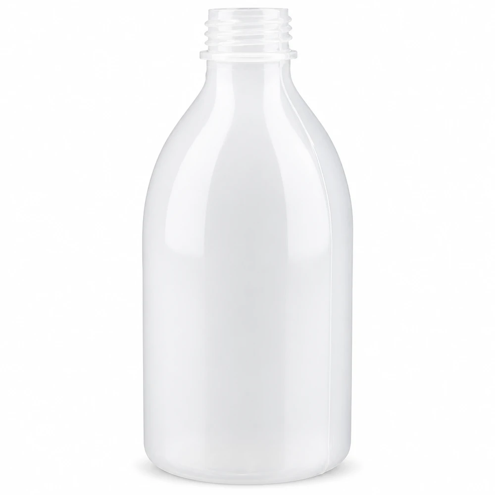 250ml laboratorieflaska med smal hals utan lock 250 ml laboratorieflaska med smal hals, tillverkad av vit plast, utan lock, för professionella laboratorieändamål