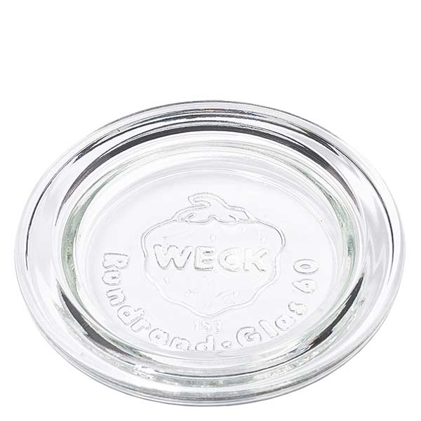 WECK lock till burk RR60 WECK glaslock RR60 runt transparent med präglad logotyp för konserveringsburkar och konserveringsburkar