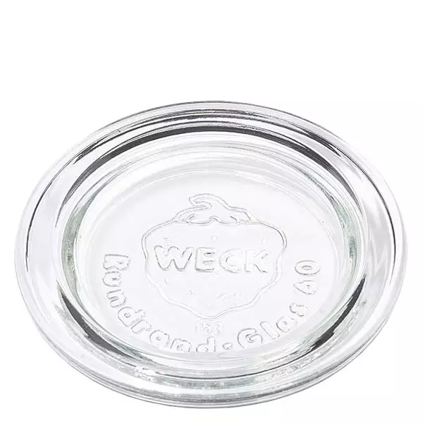 WECK lock till burk RR60 WECK glaslock RR60 runt transparent med präglad logotyp för konserveringsburkar och konserveringsburkar