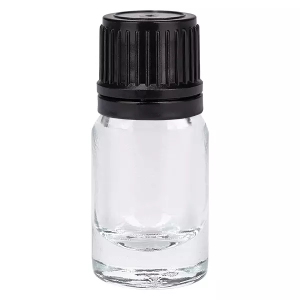 5ml flaska 11mm skruvkork svart med sabotageskydd ClearLine UT18/5 5ml flaska 11mm skruvkork svart med sabotageskydd ClearLine UT18/5