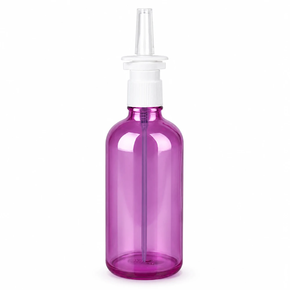 100 ml nässprayflaska vit/transparent standard PurpleLine UT18/100 100ml nässprayflaska lila transparent med vit spraytillsats UT18-gänga PurpleLine