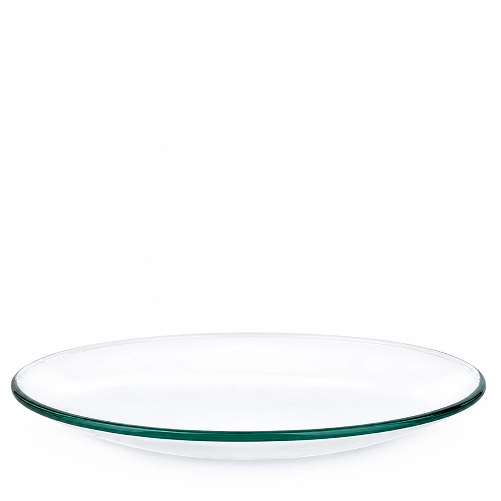 Klockformad glasskål ø110 mm Rund klockglasskål av klarglas med 110 mm diameter för laboratoriebruk