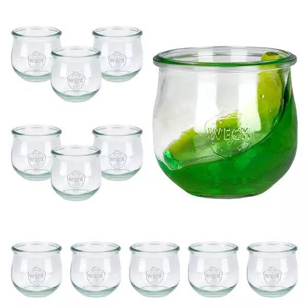 Set med 12 Weck-burkar, 370 ml, tulpanformade Set med 12 Weck-burkar, 370 ml, tulpanformade