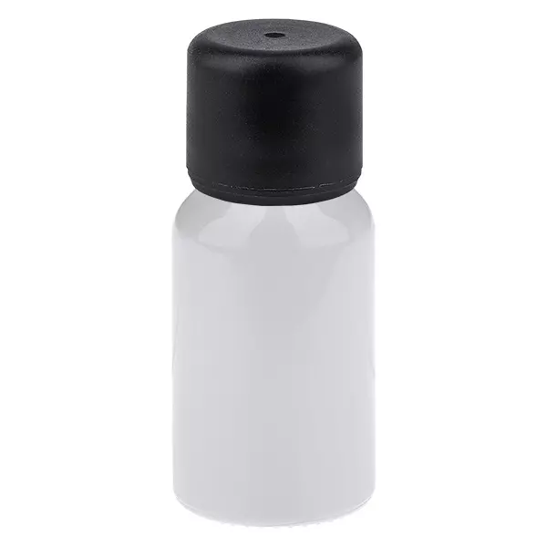 10 ml flaska 6 mm skruvkork svart standard WhiteLine UT18/10 10 ml flaska 6 mm skruvkork svart standard WhiteLine UT18/10