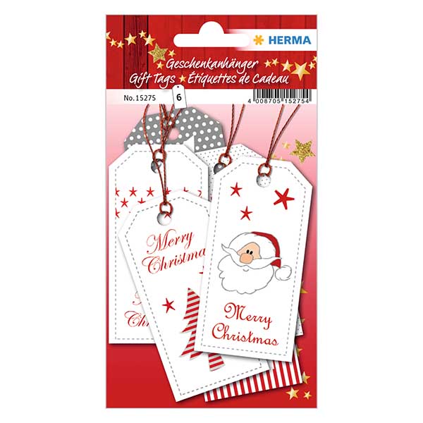 "XMAS" hänge (6 st) med glitter "XMAS" hänge (6 st) med glitter