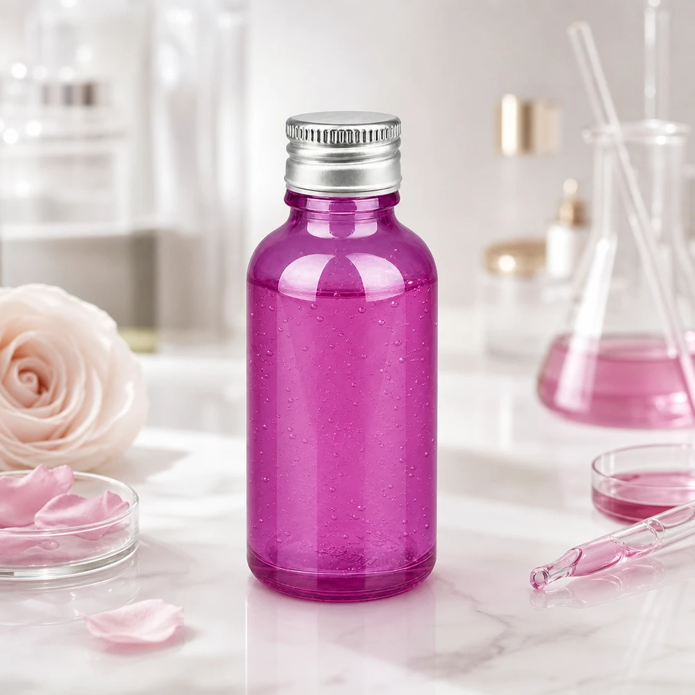 30ml flaska 11mm skruvkork aluminium-silver standard PurpleLine.UT18/30 Lila glasflaska 30 ml med aluminiumlock för laboratorietillämpningar och kosmetikaproduktion