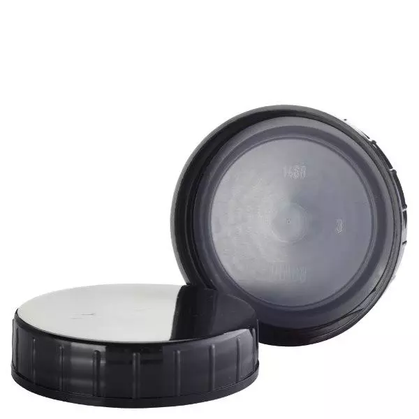 Svart skruvlock av polypropylen N 68mm (DIN 68) Svart skruvlock av polypropylen N 68mm (DIN 68)