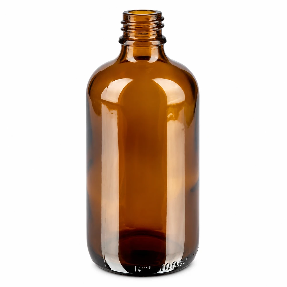 100ml flaska 11mm skruvkork blå med sabotageskydd BrownLine UT18/100 Brun laboratorieflaska 100 ml med 11 mm gänga för säker förvaring av prover och kemikalier