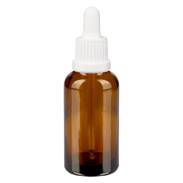 30 ml pipettflaska vit med säkerhetsförslutning BrownLine UT18/30