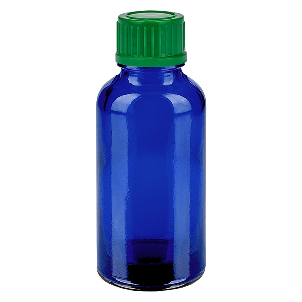 30ml flaska 11mm skruvkork grön standard BlueLine UT18/30