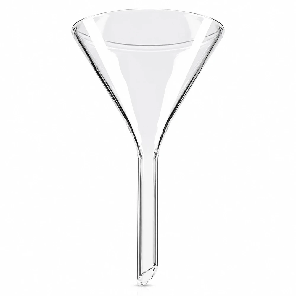 Glastratt 55 mm i diameter tillverkad av soda-lime-glas med 60 graders vinkel och kort skaft