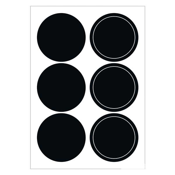 Bordsetiketter "Cirklar" (12 klistermärken) Bordsetiketter "Cirklar" (12 klistermärken)