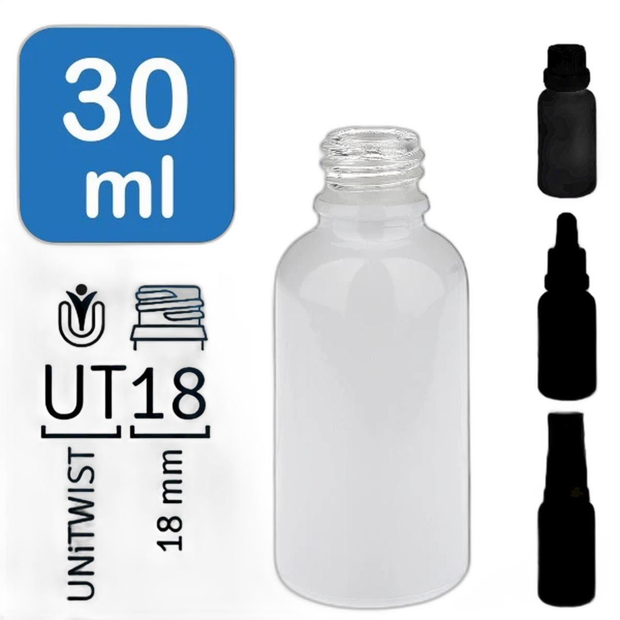 Flacons de pharmacien WhiteLine 30 ml UT18