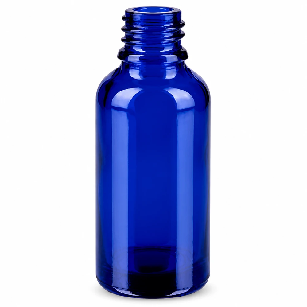Roll-on glasflaska 30ml i koboltblå STD BlueLine UT18/30 för eteriska oljor