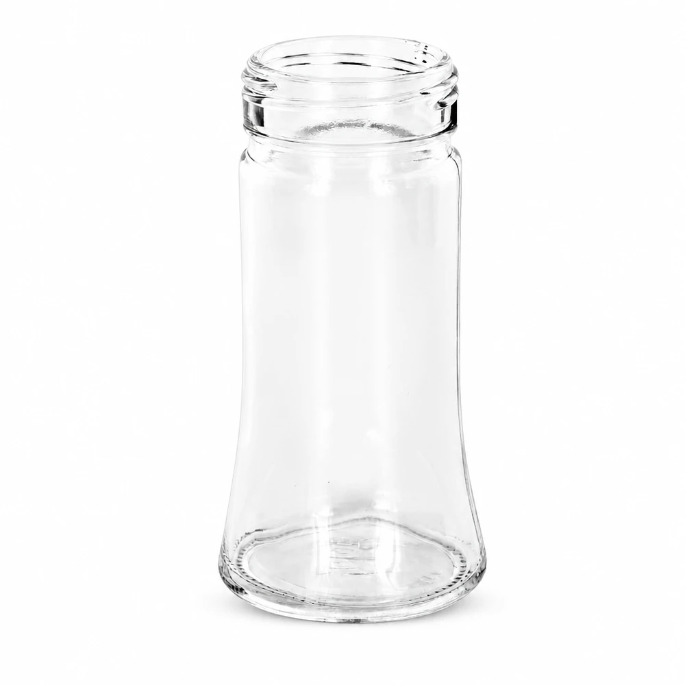 Tom kryddburk Bobby 95 ml i genomskinligt klart glas med skruvlock, 41 mm