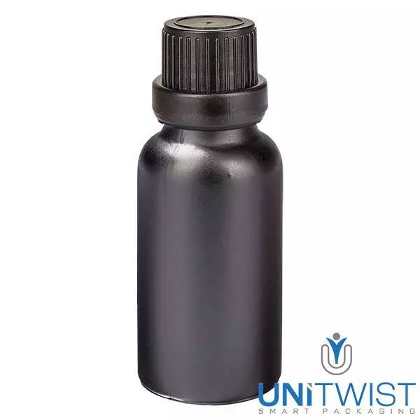 20ml Droppflaska 2mm säkerhetslock SvartL. UT18/20 20ml Droppflaska 2mm säkerhetslock SvartL. UT18/20