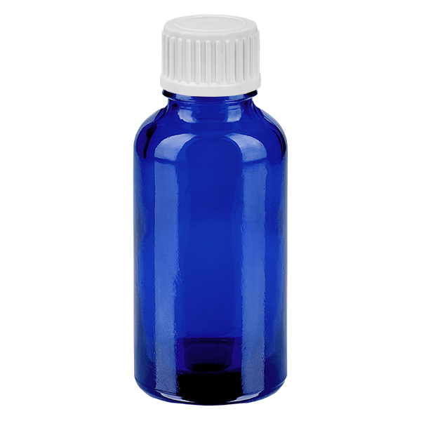 30ml Droppflaska 0,9mm vit standardförslutning BlueLine UT18/30