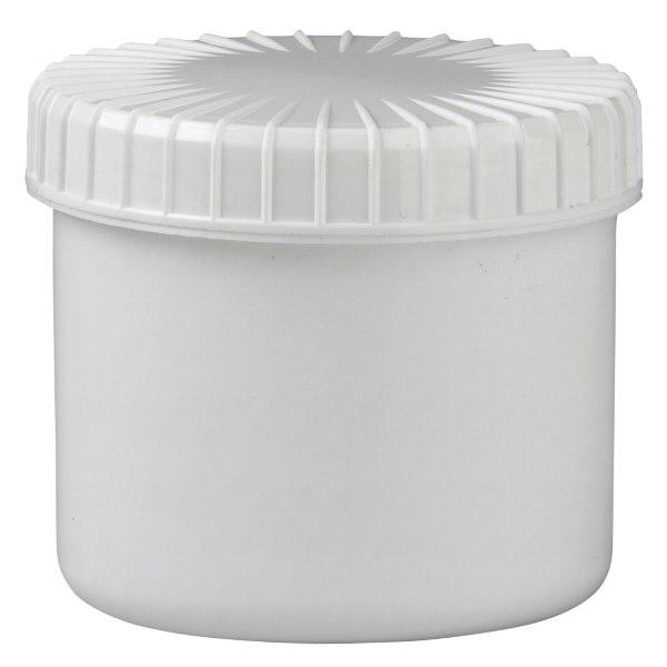 Vit skruvburk 135 ml med räfflat lock Vit skruvburk 135 ml med räfflat lock
