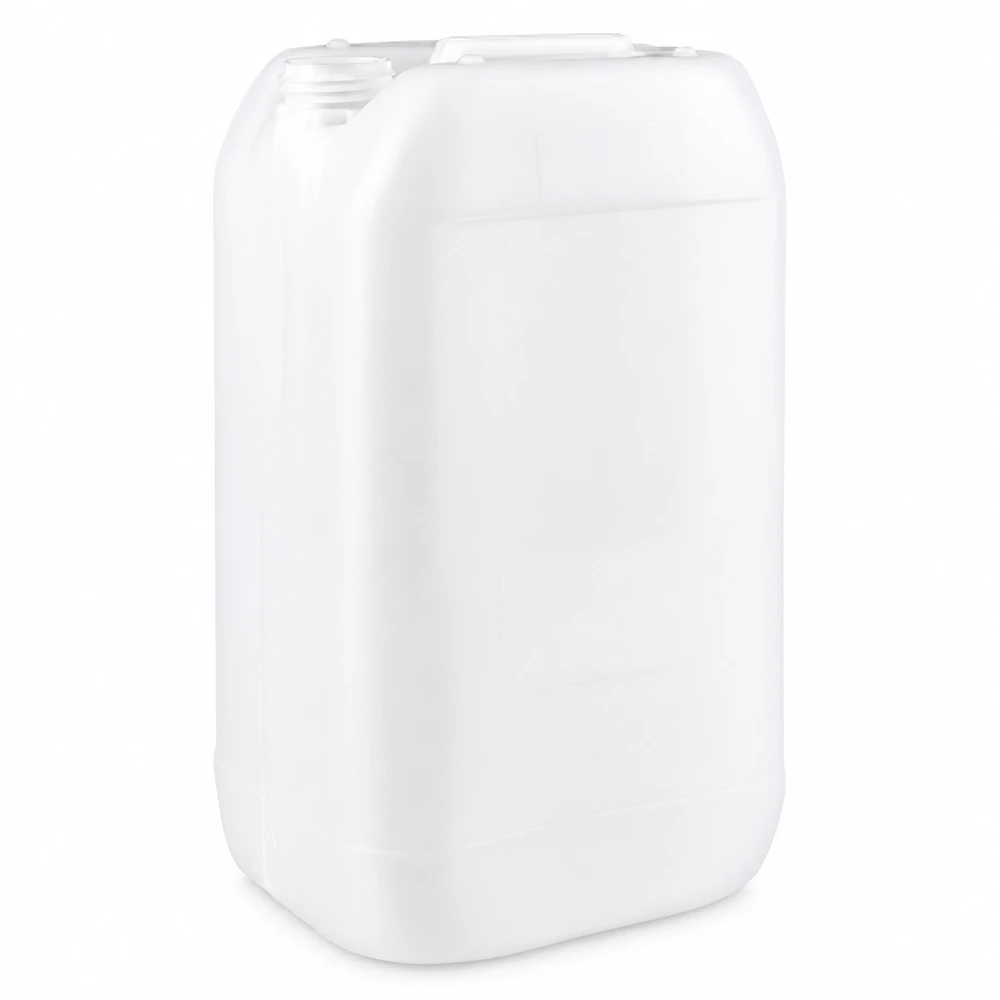 Dunk 15 liter utan lock Vit 15-liters plastdunk utan lock, tillverkad av HDPE, för säker förvaring av vätskor
