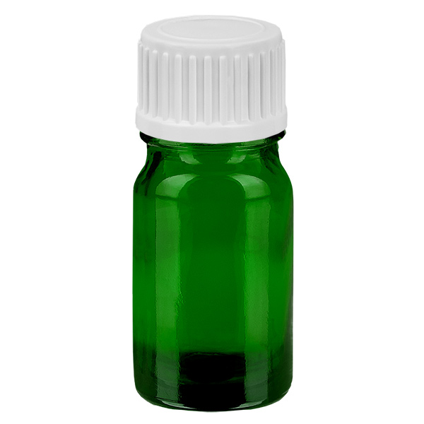 5ml Droppflaska 0.9mm vit standardförslutning GreenLine UT18/5