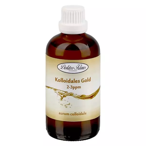 100 ml kolloidalt guld Doktor-Klaus, 2-3ppm, bärnstensfärgad glasflaska med säkerhetsförslutning 100 ml kolloidalt guld Doktor-Klaus, 2-3ppm, bärnstensfärgad glasflaska med säkerhetsförslutning