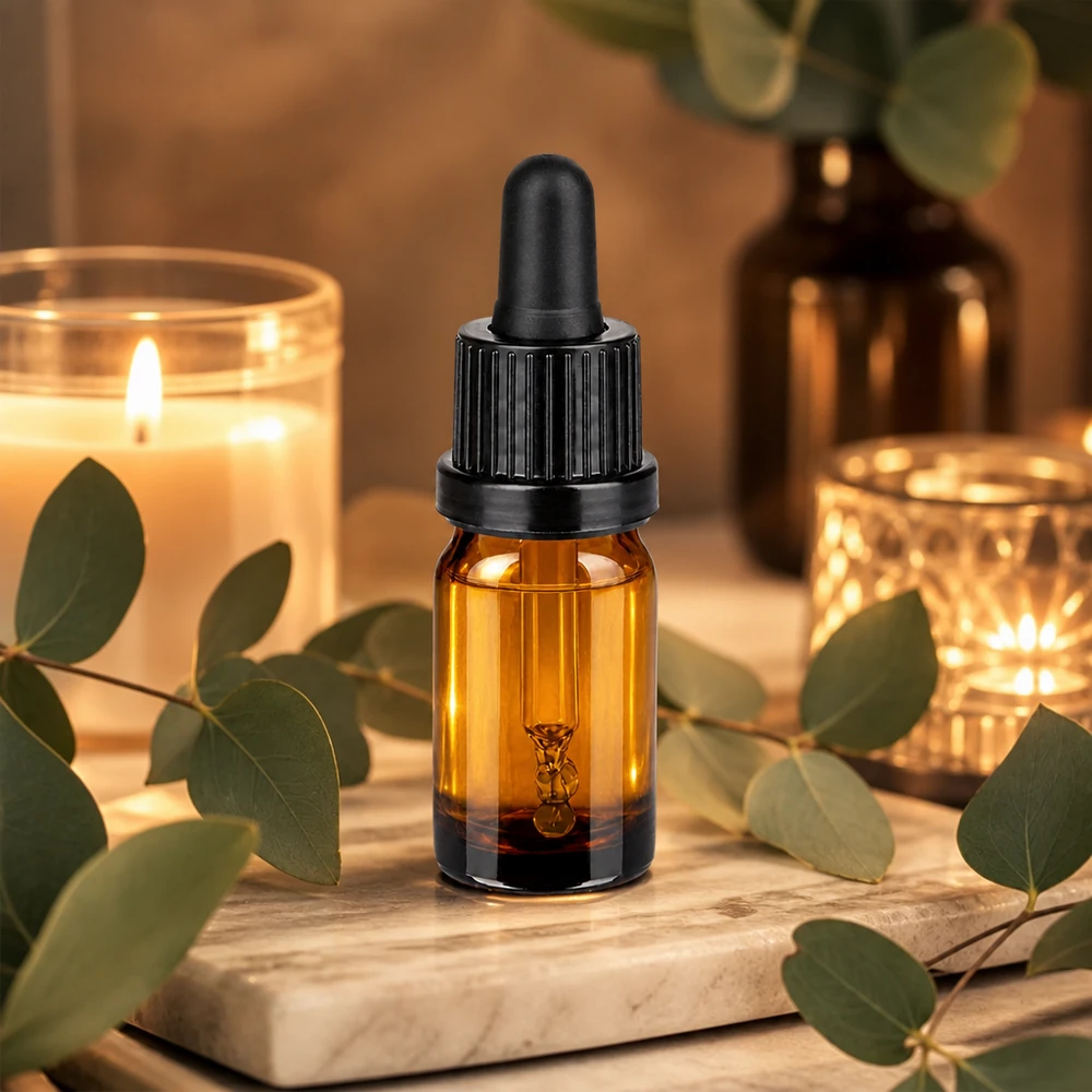 5 ml pipettflaska svart OV BrownLine UT18/5 kompakt storlek perfekt för resor och när du är på språng